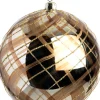 Intratuin kerstbal Joy goud /zilver tartan D 10 cm