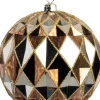 Intratuin kerstbal Joy goud /zilver ruit D 12 cm