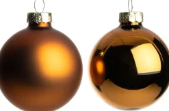 Intratuin kerstbal Karyn bruin D 6 cm 10 stuks