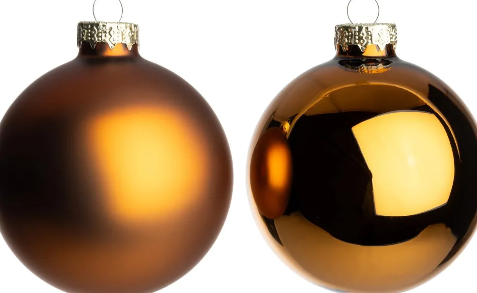 Intratuin kerstbal Karyn bruin D 7 cm 8 stuks