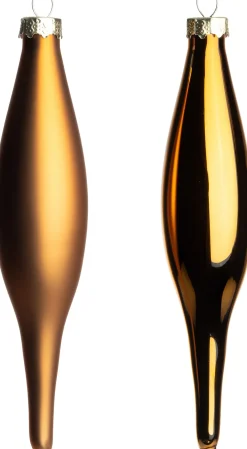 Intratuin kerstbal Karyn pegel bruin D 3,1 cm 6 stuks