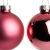 Intratuin kerstbal Karyn roze D 8 cm 6 stuks