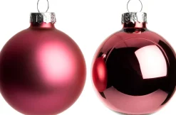 Intratuin kerstbal Karyn roze D 8 cm 6 stuks