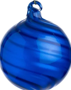 Intratuin kerstbal Kenzie blauw D 8 cm