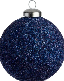 Intratuin kerstbal Kenzie donkerblauw D 8 cm