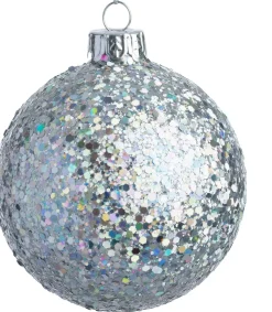 Intratuin kerstbal Kenzie zilver D 10 cm