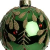 Intratuin kerstbal Kinnitty groen D 8 cm