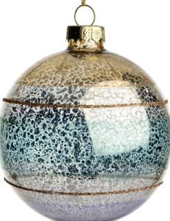 Intratuin kerstbal Leenaun blauw D 8 cm