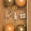 Intratuin kerstballen goud 4 stuks D 8 cm