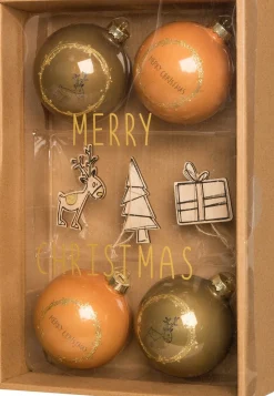 Intratuin kerstballen goud 4 stuks D 8 cm