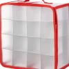 Intratuin kerstballen opbergbox voor 32 kerstballen transparant 34 x 34 x 60 cm