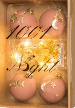 Intratuin kerstballen roze 4 stuks D 8 cm