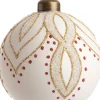 Intratuin kerstbal Lindsy wit D 8 cm