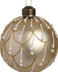 Intratuin kerstbal Mallow goud D 8 cm