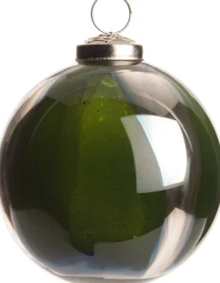 Intratuin kerstbal marmerlook groen D 8 cm