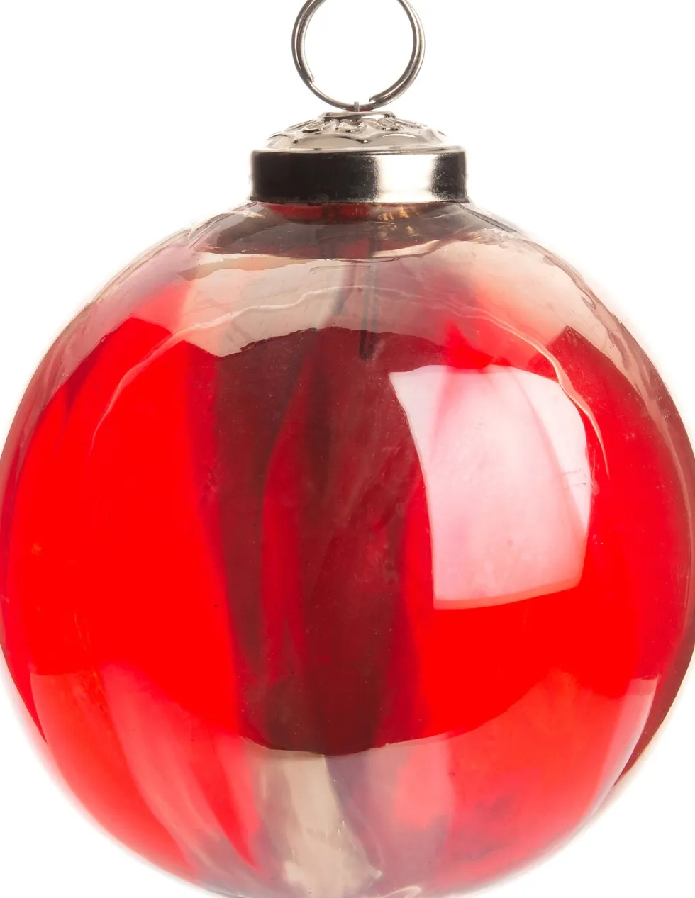 Intratuin kerstbal marmerlook rood D 10 cm