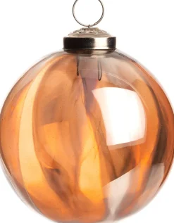 Intratuin kerstbal marmerlook koper D 8 cm
