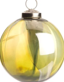 Intratuin kerstbal marmerlook limegroen D 8 cm