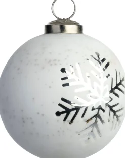Intratuin kerstbal Matt wit sneeuwvlok D 8 cm
