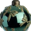 Intratuin kerstbal Megan groen strikjes D 8 cm