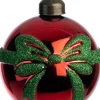 Intratuin kerstbal Megan rood strik D 8 cm