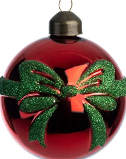 Intratuin kerstbal Megan rood strik D 8 cm