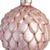 Intratuin kerstbal Milton roze mat schulp D 8 cm