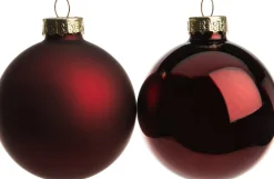 Intratuin kerstbal mix donkerrood D 6 cm 10 stuks