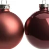 Intratuin kerstbal mix donkerroze D 8 cm 6 stuks