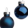Intratuin kerstbal mix donkerblauw D 2,5 cm 24 stuks