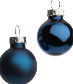 Intratuin kerstbal mix donkerblauw D 2,5 cm 24 stuks