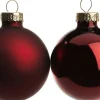 Intratuin kerstbal mix donkerrood D 5 cm 12 stuks
