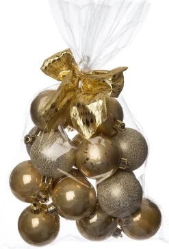 Intratuin kerstbal mix goud D 6 cm 16 stuks