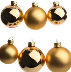 Intratuin kerstbal mix goud D 5 / 6 / 7 cm 42 stuks