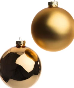 Intratuin kerstbal mix goud D 10 cm 4 stuks