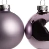 Intratuin kerstbal mix lila D 8 cm 6 stuks