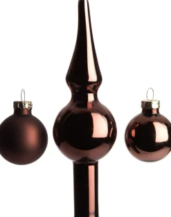 Intratuin kerstbal mix met piek Glenn brons D 3,5 cm 11 stuks