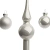 Intratuin kerstbal mix met piek Glenn wit D 3,5 cm 11 stuks