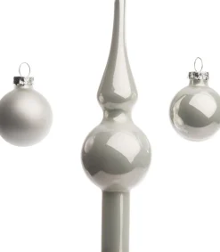 Intratuin kerstbal mix met piek Glenn wit D 3,5 cm 11 stuks