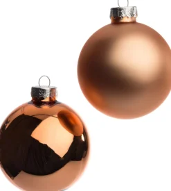 Intratuin kerstbal mix oranje D 8 H 8,5 cm 6 stuks