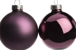 Intratuin kerstbal mix paars D 6 cm 10 stuks
