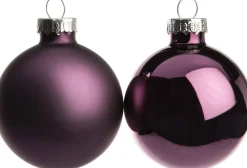 Intratuin kerstbal mix paars D 5 cm 12 stuks
