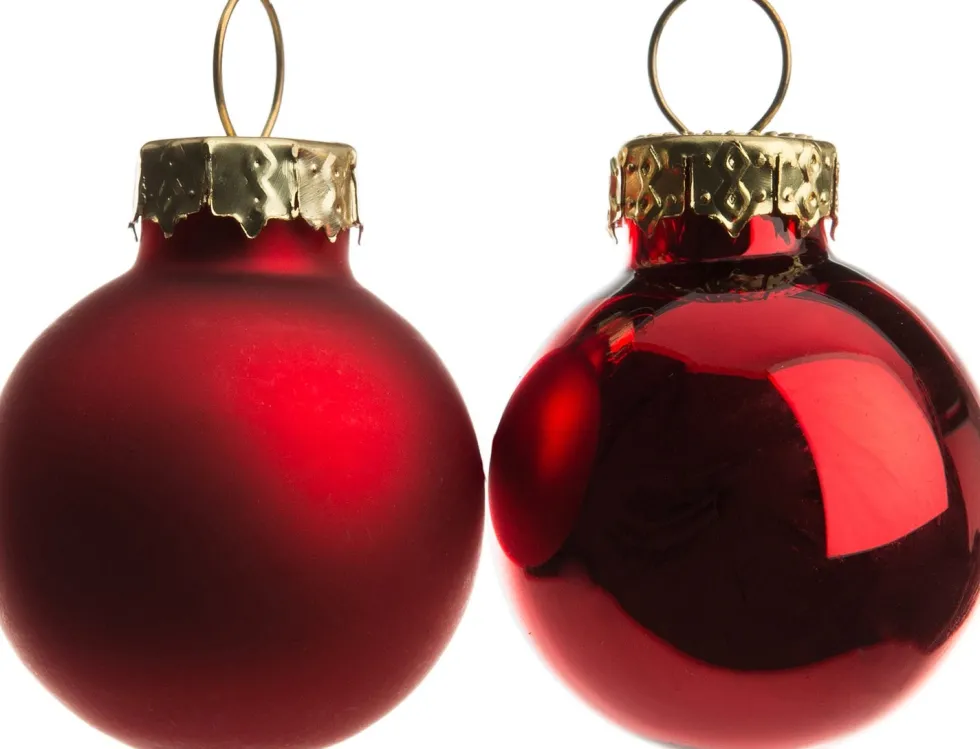 Intratuin kerstbal mix rood D 2,5 cm 24 stuks