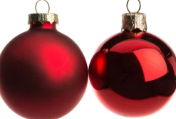 Intratuin kerstbal mix rood D 5 cm 12 stuks