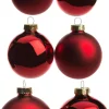 Intratuin kerstbal mix rood D 5 / 6 / 7 cm 42 stuks