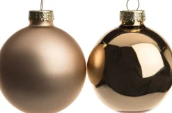 Intratuin kerstbal mix taupe D 6 cm 10 stuks