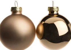 Intratuin kerstbal mix taupe D 5 cm 12 stuks