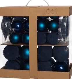 Intratuin kerstbal mix Truus blauw D 8 cm 58 stuks