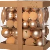 Intratuin kerstbal mix Velvet ivoor 8 x 8 x 15 cm 58 stuks