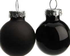 Intratuin kerstbal mix zwart D 2,5 cm 24 stuks